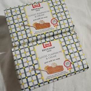 Set of 2- Beekman 1802 Libby's Classic Pumpkin Pie & Cream 9oz Goat Milk Soap